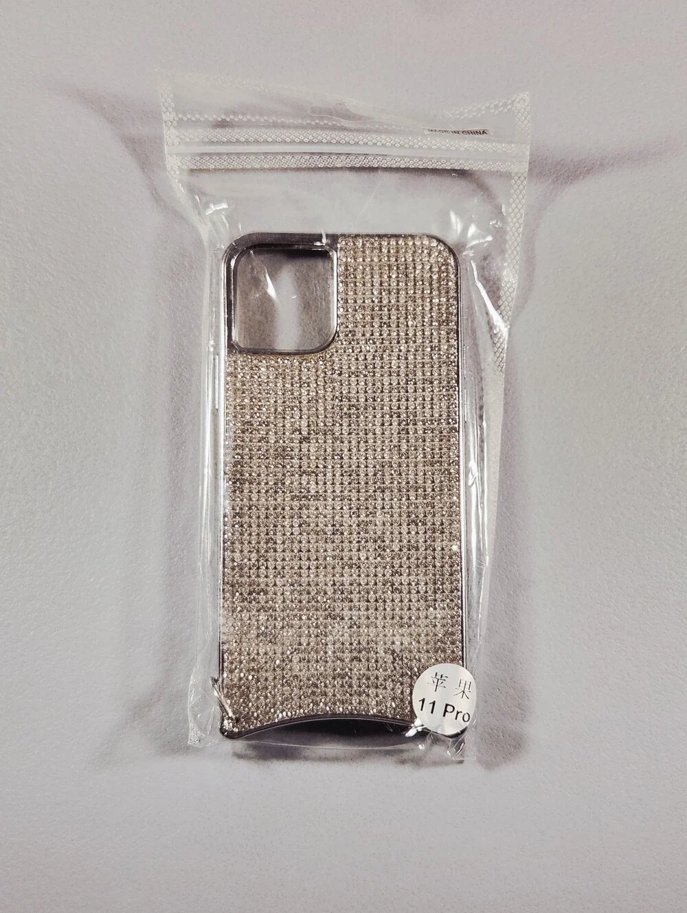 Silver Rhinestone Bling iPhone 11 Pro Case Crossbody Lanyard Crystal Purse Bling